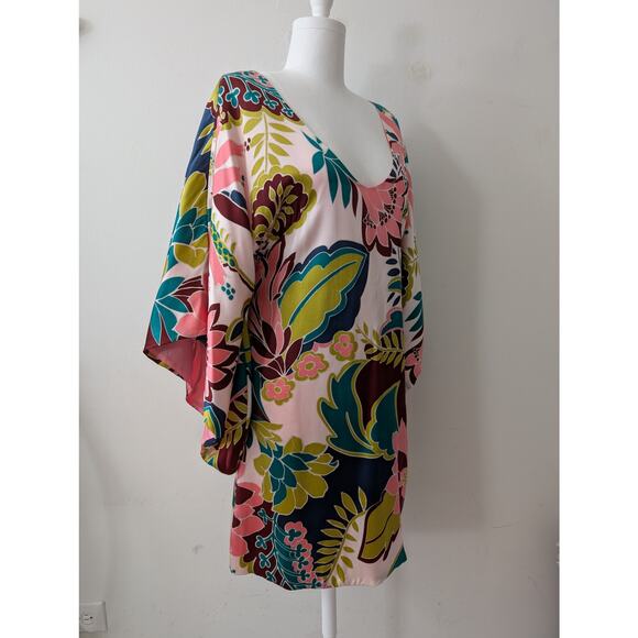 NWT Meghan Los Angeles 100% Silk Kimono Mini Dress Size 6 - Picture 5 of 14